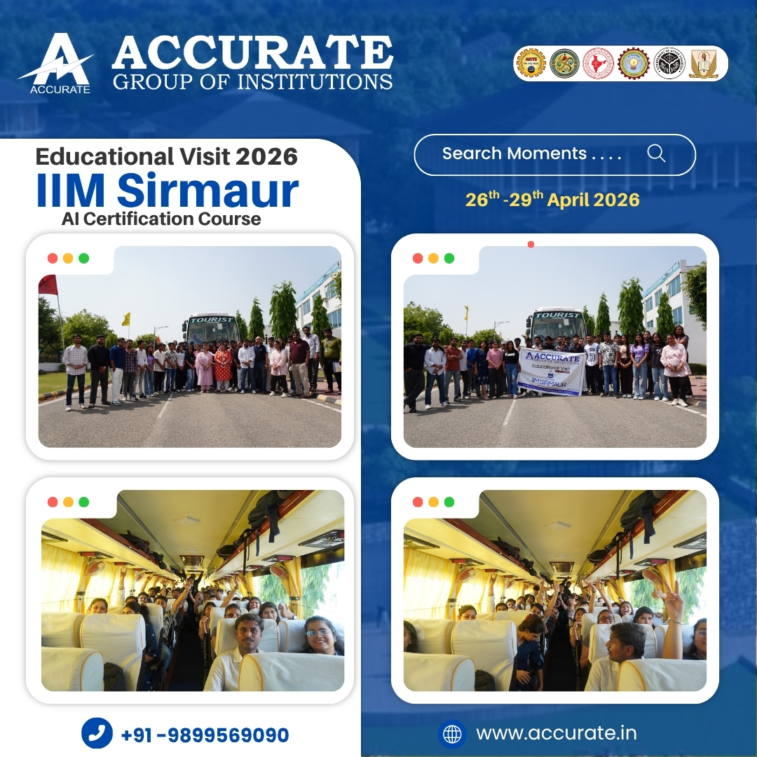 Accurate Group of Institutions Students academic trip to IIM Sirmaur for AI Certification, Strengthening Future-Ready Learning